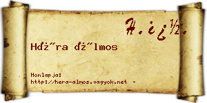 Héra Álmos névjegykártya